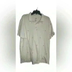 Men Sonoma Goods For Life® Flexwear Polo Pink White Flamingo Size L Short Sleeve